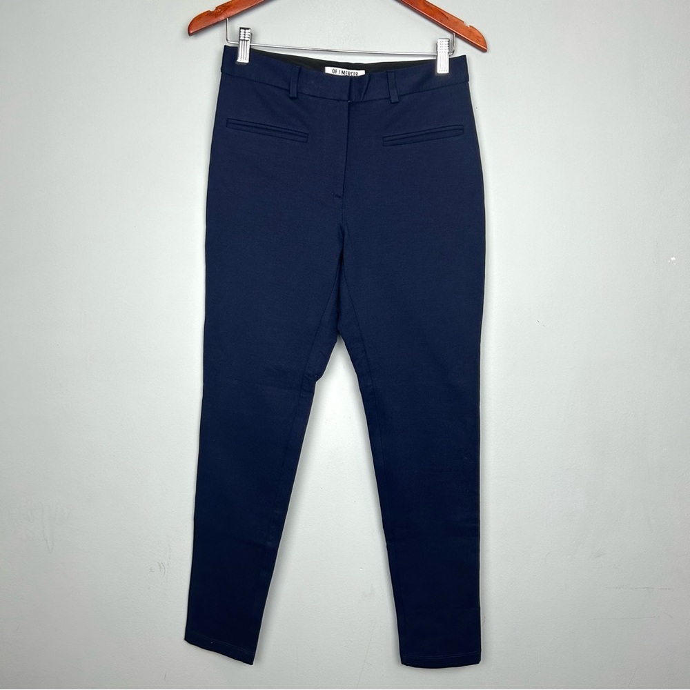 Of/Mercer women’s Essex skinny pants high waisted  size 4 navy blue stretch - Picture 5 of 16